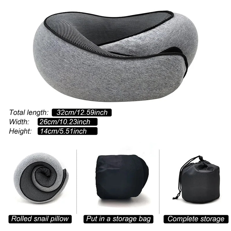 Snail Memory Travel Comfort Pillow