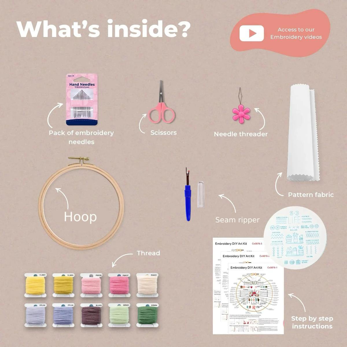 CraftHoop Embroidery Starter Kit